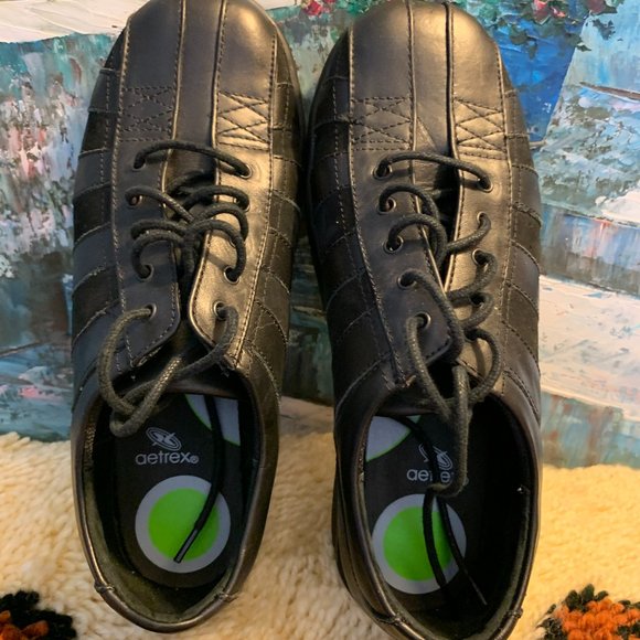 Like New! Aetrex Women's E730 "Eliza" Leather/Suede Casual Lace Up Shoe 7 Wide - Picture 7 of 12